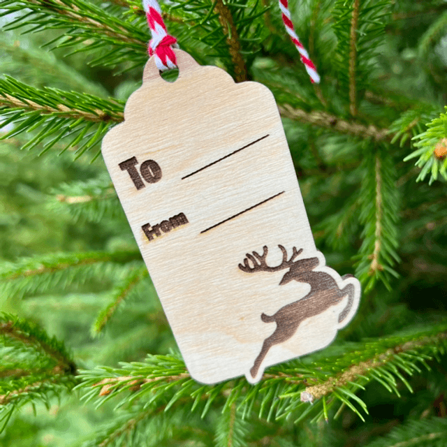 Wooden Christmas Gift tag