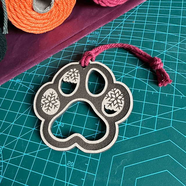 Dog Paw - Laser Cut Christmas Decoration (Can be personalised)