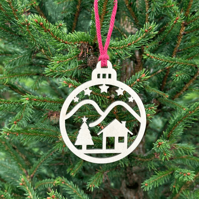 Wooden Christmas Bauble 