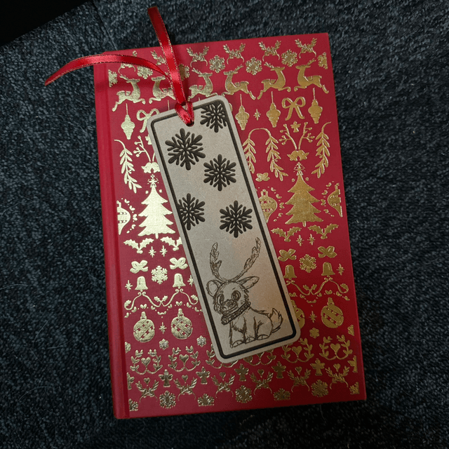 Snowy Bookmark - reindeer 
