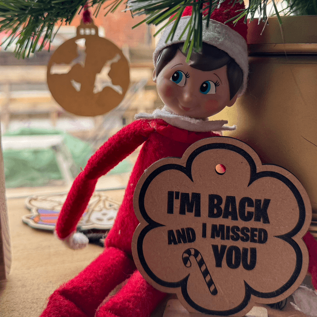 Welcome back Elf on Shelf Sign 
