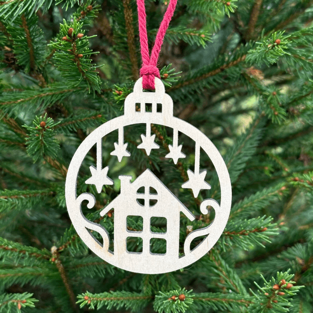 “Our Home” Wooden Christmas Bauble